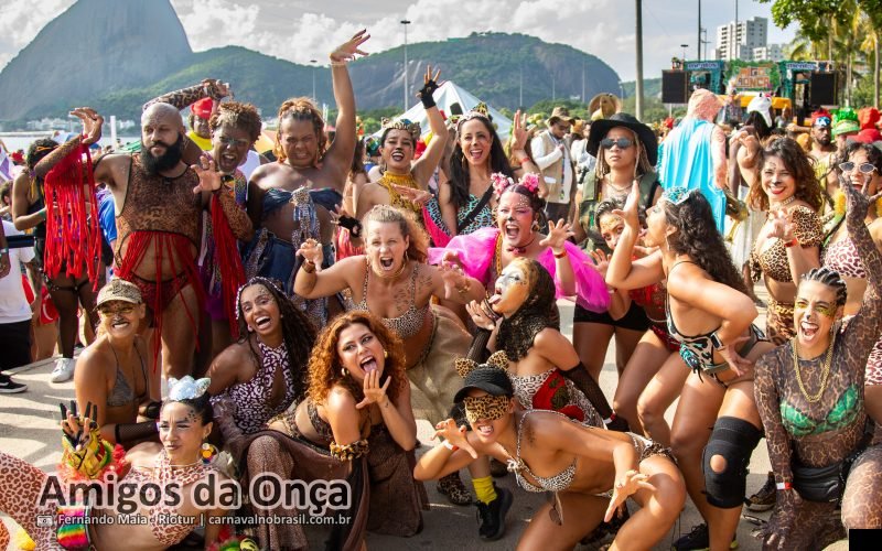 Foto bloco Amigos da Onça no Carnaval de Rua 2026 do Rio de Janeiro - carnavalnobrasil.com.br