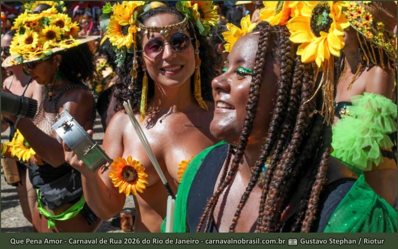 Foto bloco Que Pena Amor no Carnaval de Rua 2026 do Rio de Janeiro - carnavalnobrasil.com.br