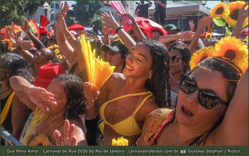 Foto bloco Que Pena Amor no Carnaval de Rua 2026 do Rio de Janeiro - carnavalnobrasil.com.br