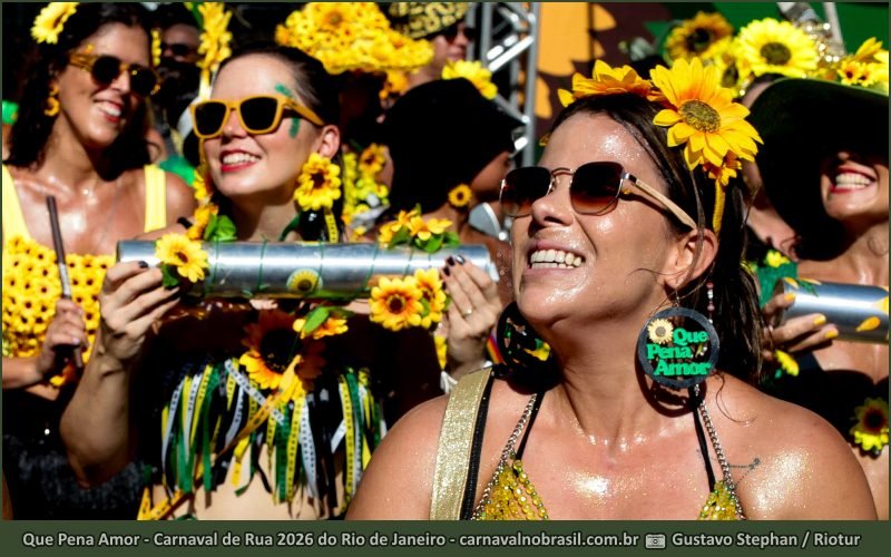 Foto bloco Que Pena Amor no Carnaval de Rua 2026 do Rio de Janeiro - carnavalnobrasil.com.br