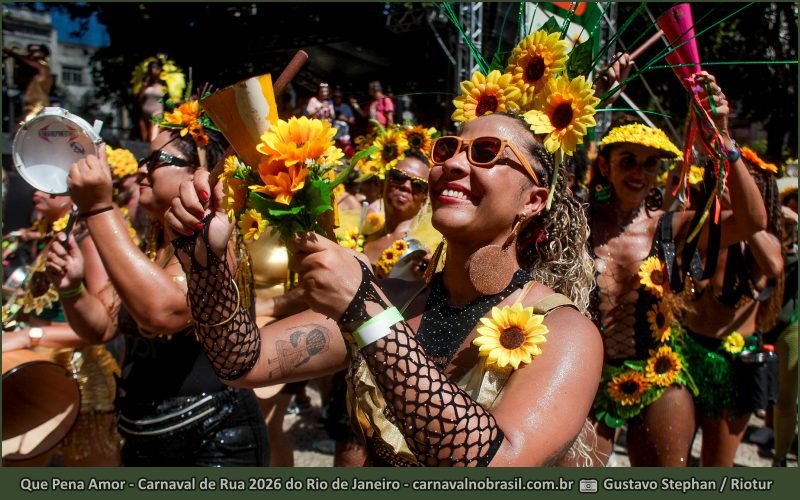 Foto bloco Que Pena Amor no Carnaval de Rua 2026 do Rio de Janeiro - carnavalnobrasil.com.br