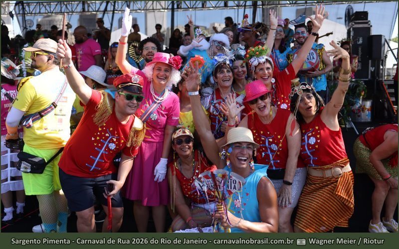 Fotos bloco Sargento Pimenta no Carnaval de Rua 2026 do Rio de Janeiro