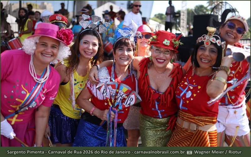 Fotos bloco Sargento Pimenta no Carnaval de Rua 2026 do Rio de Janeiro