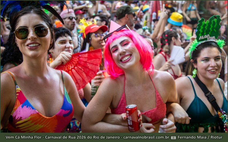 Fotos bloco Vem Cá Minha Flor no Carnaval de Rua 2026 do Rio de Janeiro