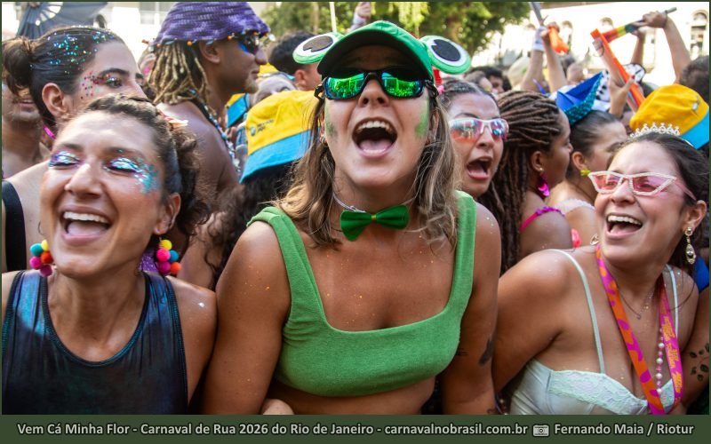 Fotos bloco Vem Cá Minha Flor no Carnaval de Rua 2026 do Rio de Janeiro