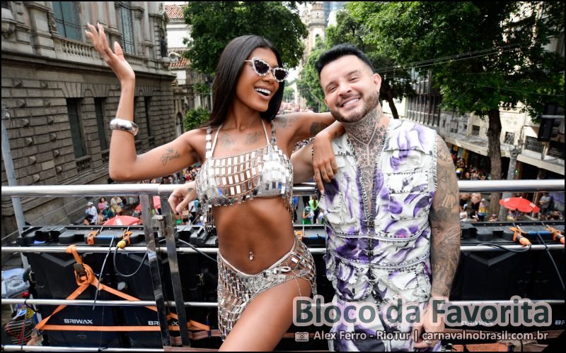 Desfile do Bloco da Favorita no Carnaval de Rua 2026 do Rio de Janeiro - carnavalnobrasil.com.br