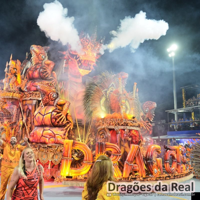 Desfile da Dragões da Real no Carnaval 2026 de São Paulo - carnavalnobrasil.com.br