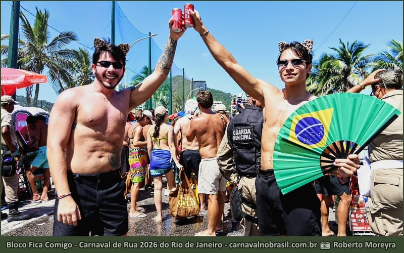 Foto bloco Fica Comigo no Carnaval de Rua 2026 no Rio de Janeiro - carnavalnobrasil.com.br