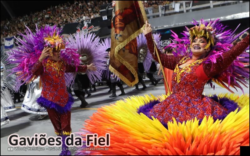 Desfile Gaviões da Fiel no Carnaval 2026 de São Paulo - carnavalnobrasil.com.br