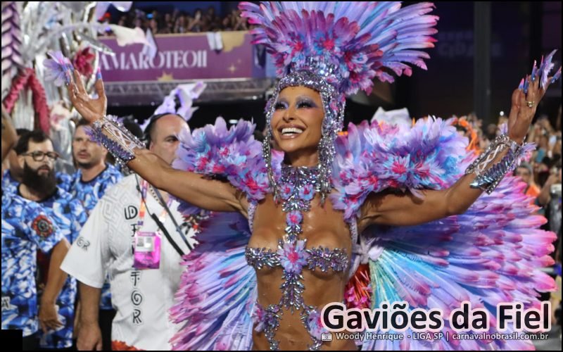Desfile Gaviões da Fiel no Carnaval 2026 de São Paulo - carnavalnobrasil.com.br