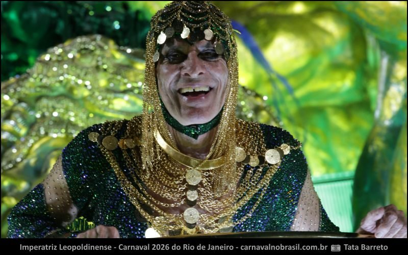 Ney MatoGrosso no desfile Imperatriz Leopoldinense no Carnaval 2026 do Rio de Janeiro