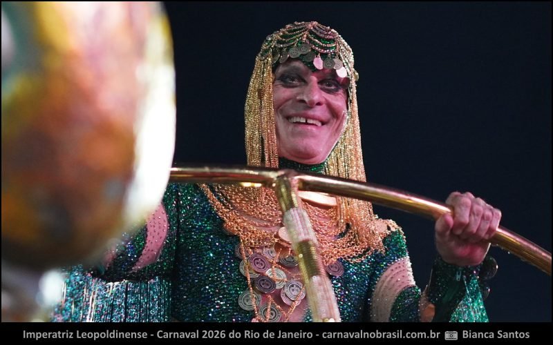 Ney MatoGrosso no desfile Imperatriz Leopoldinense no Carnaval 2026 do Rio de Janeiro
