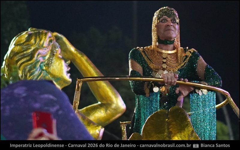 Ney MatoGrosso no desfile Imperatriz Leopoldinense no Carnaval 2026 do Rio de Janeiro