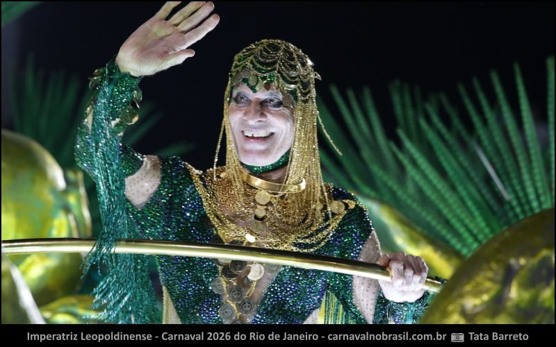 Ney MatoGrosso no desfile Imperatriz Leopoldinense no Carnaval 2026 do Rio de Janeiro