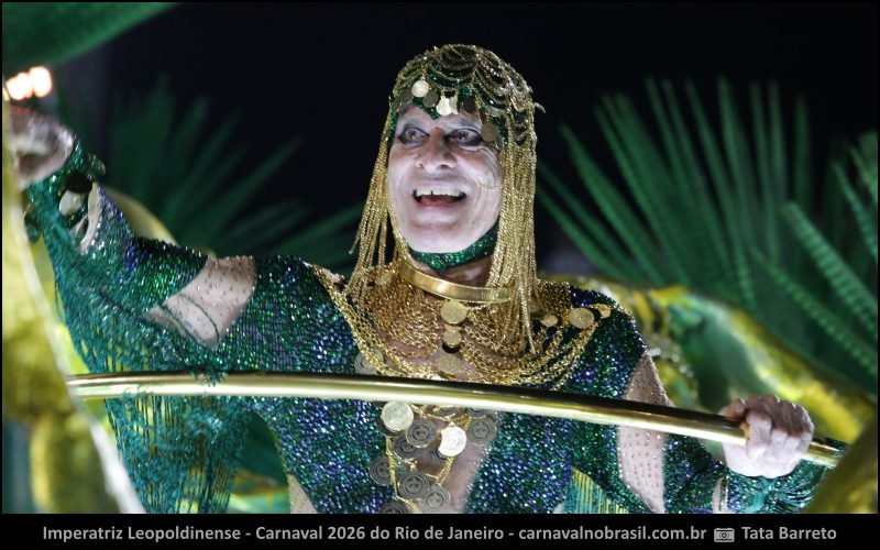 Ney MatoGrosso no desfile Imperatriz Leopoldinense no Carnaval 2026 do Rio de Janeiro