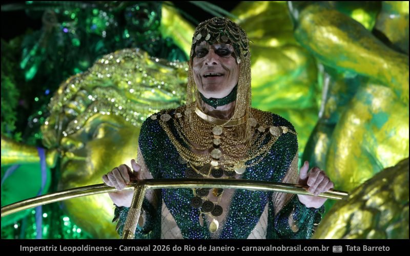 Ney MatoGrosso no desfile Imperatriz Leopoldinense no Carnaval 2026 do Rio de Janeiro