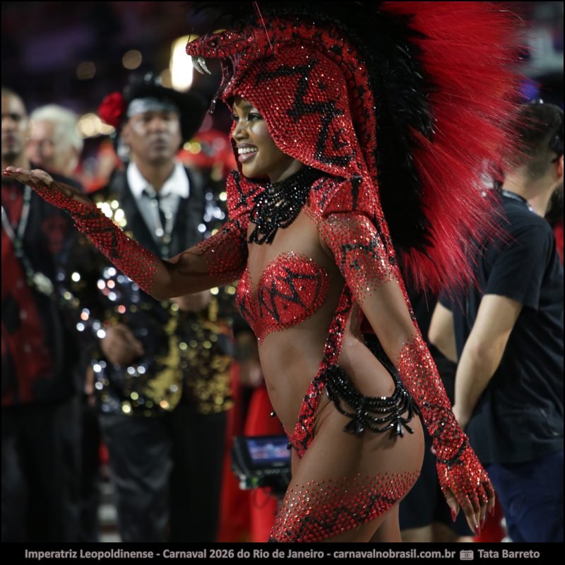 Iza no desfile da Imperatriz Leopoldinense no Carnaval 2026 do Rio de Janeiro