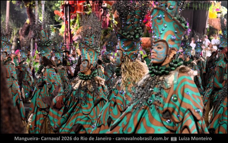 Desfile Mangueira no Carnaval 2026 do Rio de Janeiro - carnavalnobrasil.com.br