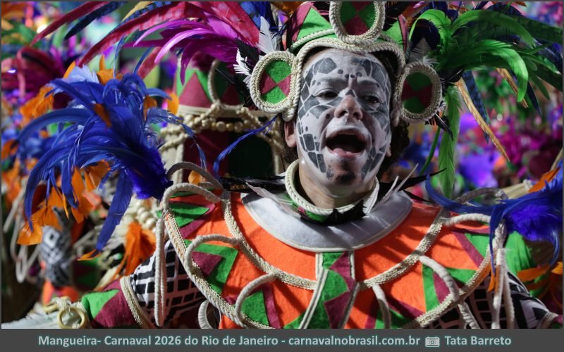 Desfile Mangueira no Carnaval 2026 do Rio de Janeiro - carnavalnobrasil.com.br