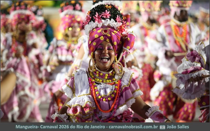 Desfile Mangueira no Carnaval 2026 do Rio de Janeiro - carnavalnobrasil.com.br