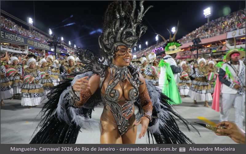 Desfile Mangueira no Carnaval 2026 do Rio de Janeiro - carnavalnobrasil.com.br
