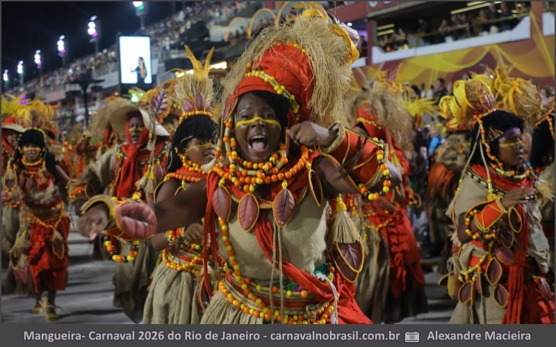 Desfile Mangueira no Carnaval 2026 do Rio de Janeiro - carnavalnobrasil.com.br