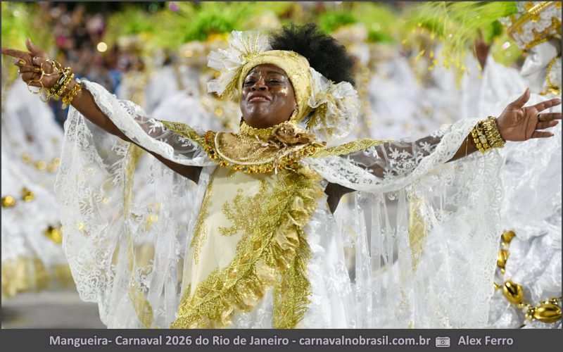 Desfile Mangueira no Carnaval 2026 do Rio de Janeiro - carnavalnobrasil.com.br