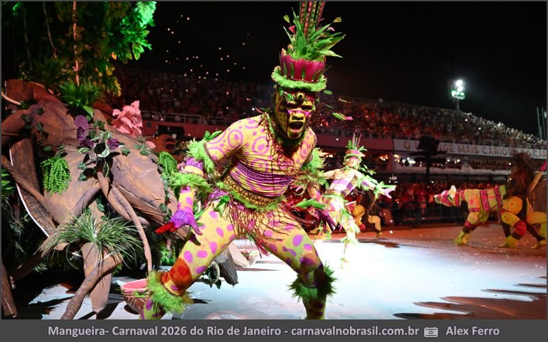 Desfile Mangueira no Carnaval 2026 do Rio de Janeiro - carnavalnobrasil.com.br