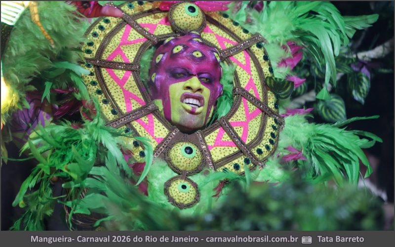 Desfile Mangueira no Carnaval 2026 do Rio de Janeiro - carnavalnobrasil.com.br