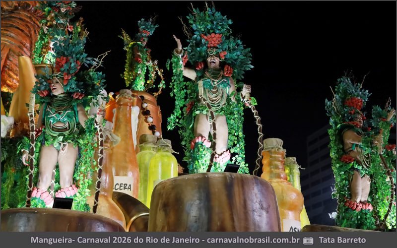 Desfile Mangueira no Carnaval 2026 do Rio de Janeiro - carnavalnobrasil.com.br