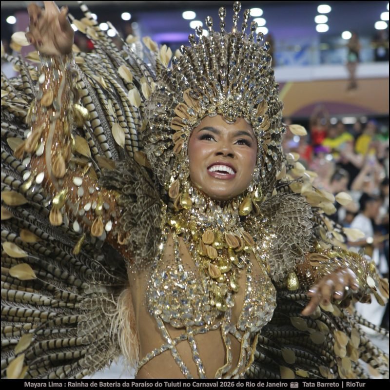 Fotos Mayara Lima : Rainha de Bateria da Paraíso do Tuiuti no Carnaval 2026 do Rio de Janeiro - carnavalnobrasil.com.br