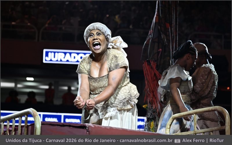 Foto desfile Unidos da Tijuca no Carnaval 2026 do Rio de Janeiro - carnavalnobrasil.com.br