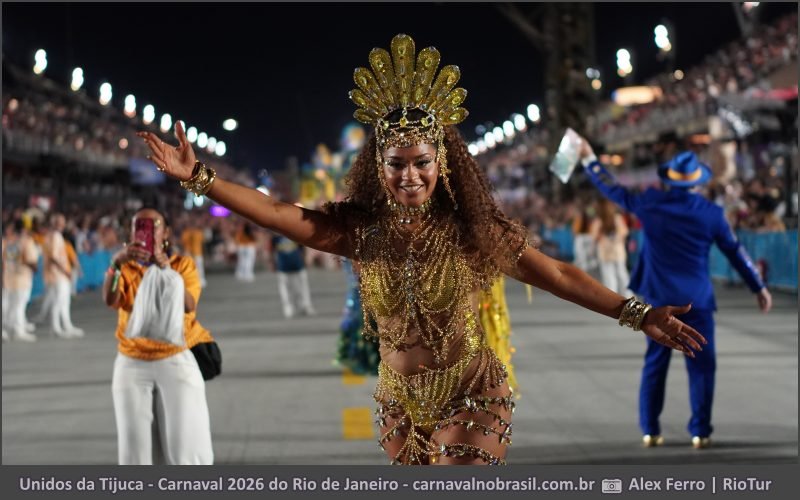Foto desfile Unidos da Tijuca no Carnaval 2026 do Rio de Janeiro - carnavalnobrasil.com.br