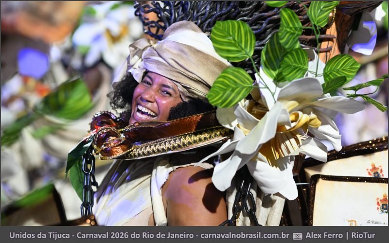 Foto desfile Unidos da Tijuca no Carnaval 2026 do Rio de Janeiro - carnavalnobrasil.com.br