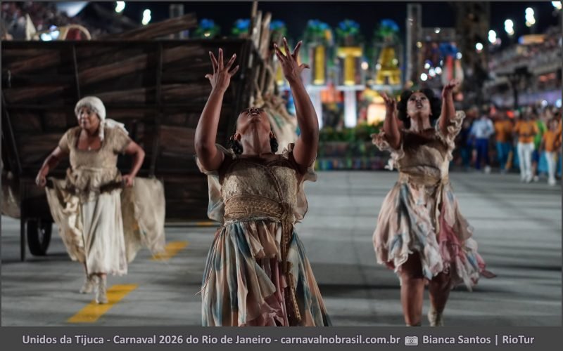 Foto desfile Unidos da Tijuca no Carnaval 2026 do Rio de Janeiro - carnavalnobrasil.com.br