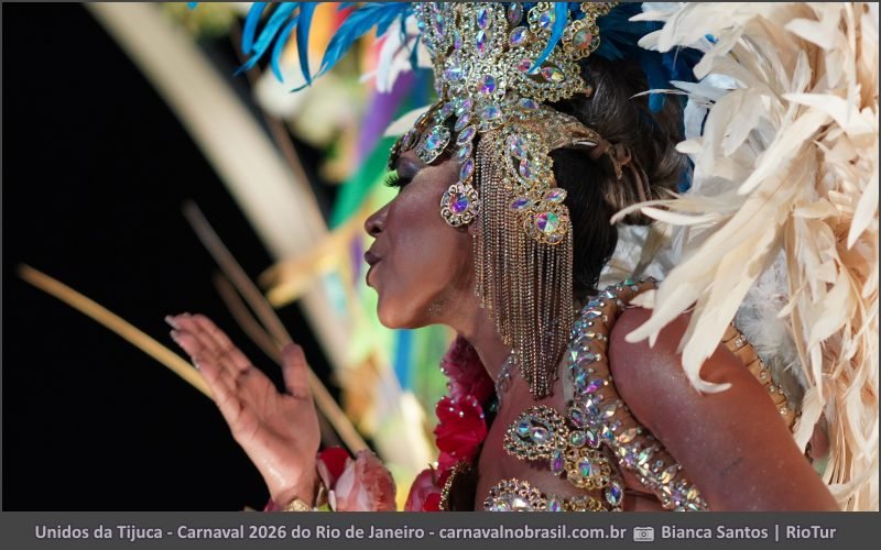 Foto desfile Unidos da Tijuca no Carnaval 2026 do Rio de Janeiro - carnavalnobrasil.com.br
