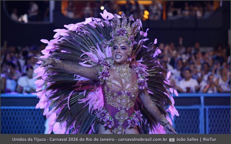 Foto desfile Unidos da Tijuca no Carnaval 2026 do Rio de Janeiro - carnavalnobrasil.com.br