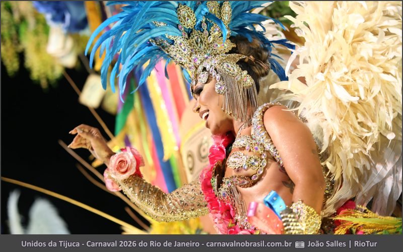 Foto desfile Unidos da Tijuca no Carnaval 2026 do Rio de Janeiro - carnavalnobrasil.com.br