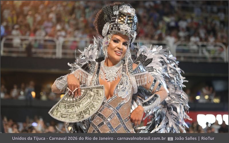 Foto desfile Unidos da Tijuca no Carnaval 2026 do Rio de Janeiro - carnavalnobrasil.com.br