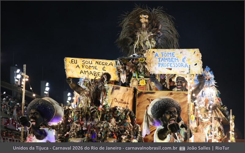 Foto desfile Unidos da Tijuca no Carnaval 2026 do Rio de Janeiro - carnavalnobrasil.com.br