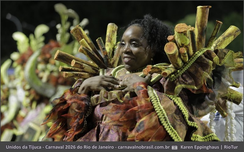 Foto desfile Unidos da Tijuca no Carnaval 2026 do Rio de Janeiro - carnavalnobrasil.com.br