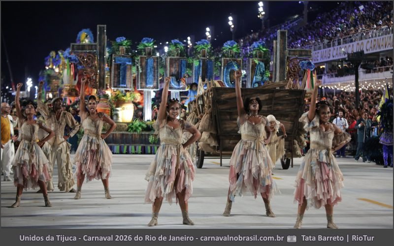Foto desfile Unidos da Tijuca no Carnaval 2026 do Rio de Janeiro - carnavalnobrasil.com.br