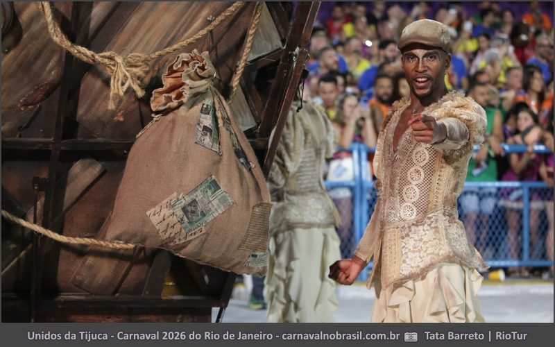 Foto desfile Unidos da Tijuca no Carnaval 2026 do Rio de Janeiro - carnavalnobrasil.com.br