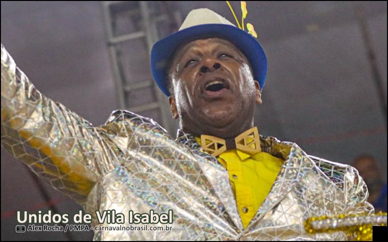 Aílton Graça no desfile da Unidos de Vila Isabel no Carnaval 2026 de Porto Alegre - carnavalnobrasil.com.br