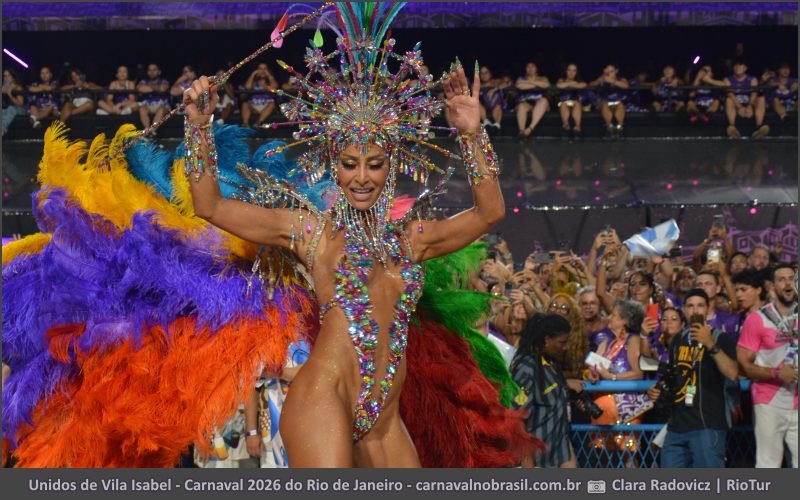 Desfile Unidos de Vila Isabel no Carnaval 2026 do Rio de Janeiro - carnavalnobrasil.com.br