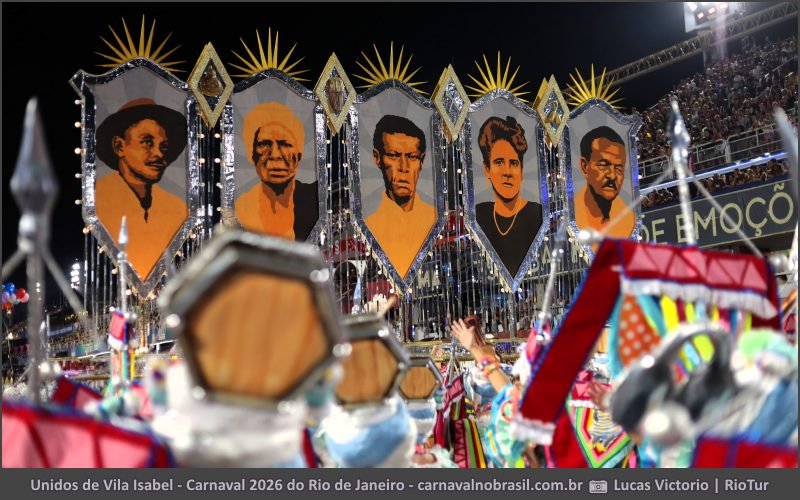 Desfile Unidos de Vila Isabel no Carnaval 2026 do Rio de Janeiro - carnavalnobrasil.com.br