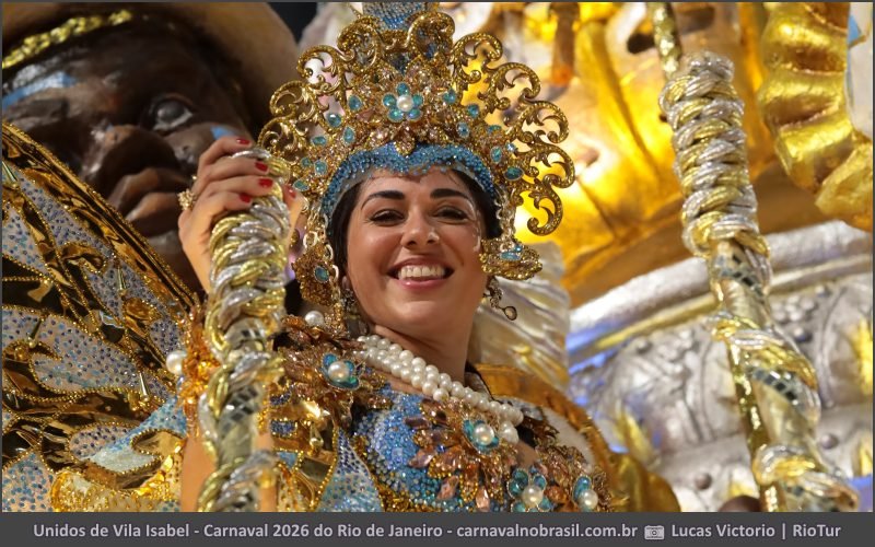 Desfile Unidos de Vila Isabel no Carnaval 2026 do Rio de Janeiro - carnavalnobrasil.com.br