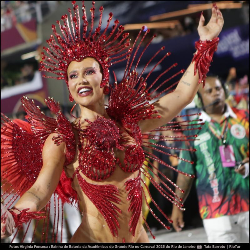 Fotos Virginia Fonseca : Rainha de Bateria da Acadêmicos do Grande Rio no Carnaval 2026 do Rio de Janeiro