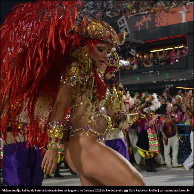 Foto Viviane Araújo : Rainha de Bateria da Acadêmicos do Salgueiro no Carnaval 2026 do Rio de Janeiro - carnavalnobrasil.com.br