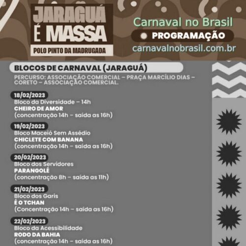 Maceió Carnaval 2023 : Programação Carnaval 2023 em Maceió -Carnaval no Brasil